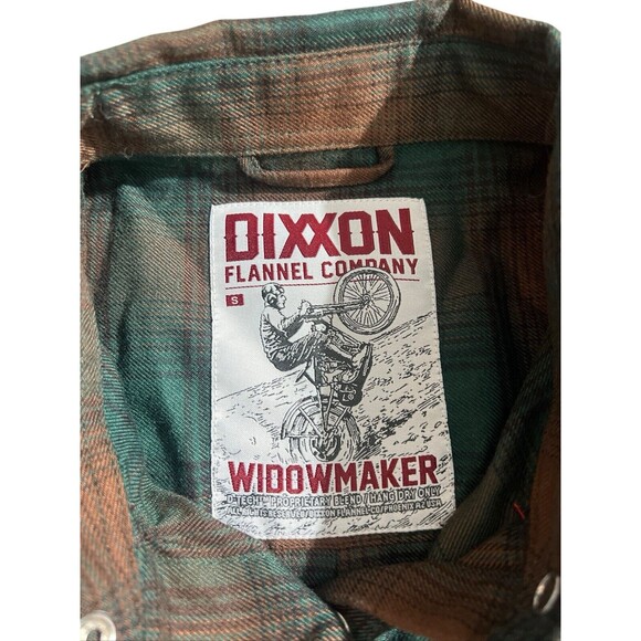 Dixxon Flannel The Widowmaker Brown & Dark Green Plaid Sz S Womens - Picture 9 of 11